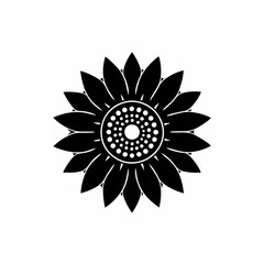 creative details Sunflower Icon vector illustration