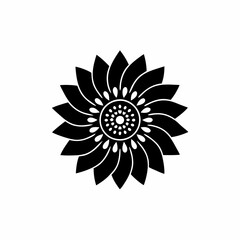 creative details Sunflower Icon vector illustration