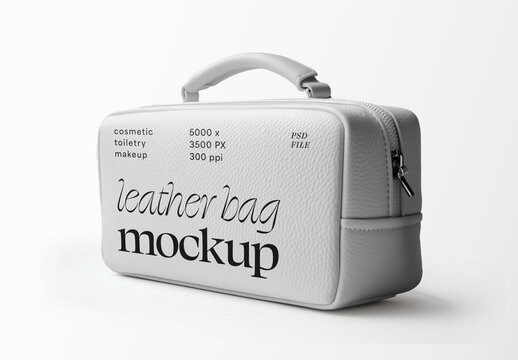 Toiletry and Cosmetic Bag Mockup
