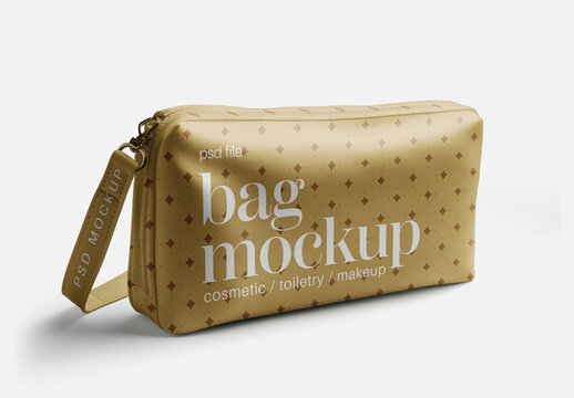 Toiletry and Cosmetic Bag Mockup for Design and Branding Projects