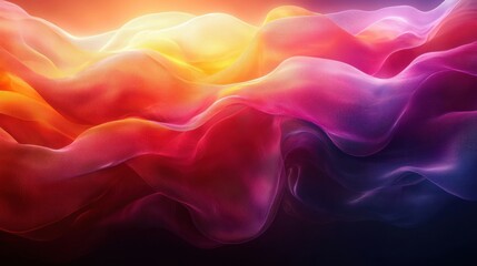 Fototapeta premium Creative Banner Layout with Overlapping Transparent Waves and Colors