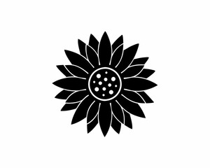 creative details Sunflower Icon vector illustration
