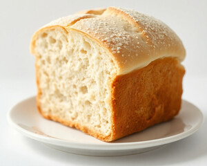 sliced bread on a white background
