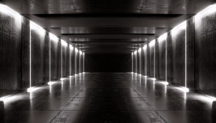 dark tunnel with light