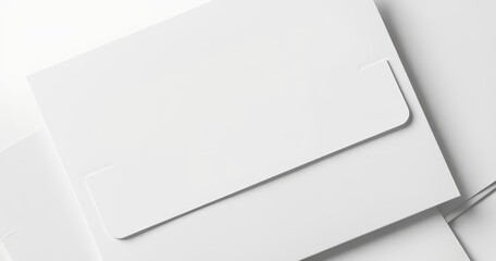 Stylish blank envelope design on paper, minimalistic stationery