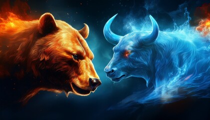 Fototapeta premium bull versus bear 
