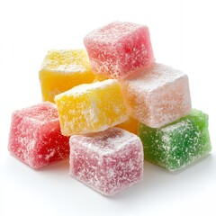 Delicious Colorful Turkish Delight Cubes Sweet Candy Treats