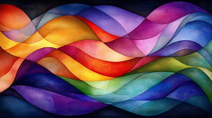 A high-definition seamless abstract design of geometric shapes in vibrant shades of orange and blue on a textured backdrop.