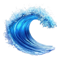Fototapeten water wave on white background © Mozahidul