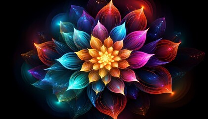Obraz premium fractal flower background