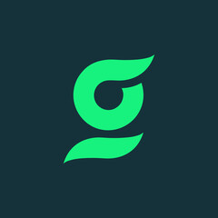 Green Abstract G Letter Logo Design