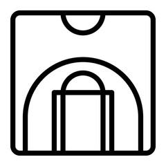 basketball court vector icon. basketball field sign logo. basketball arena mark