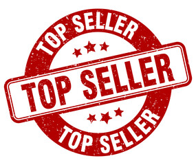 top seller stamp. top seller label. round grunge sign