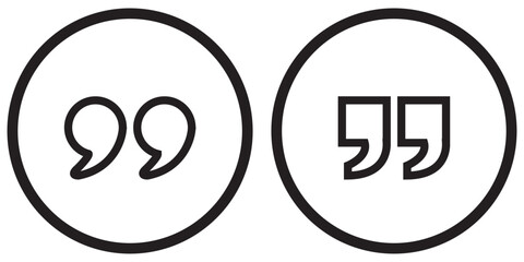 Quote icon vector. Quotation mark sign and symbol