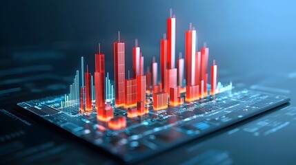 Futuristic 3D visualization of a decentralized energy grid network and blockchain managed renewable energy distribution system powering a modern
