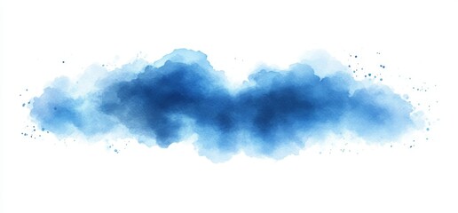Obraz premium Watercolor and rain clouds in the sky make up the background of the design