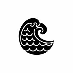 creative details Ocean Waves Icon vector illustration