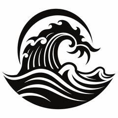 Naklejka premium creative details Ocean Waves Icon vector illustration