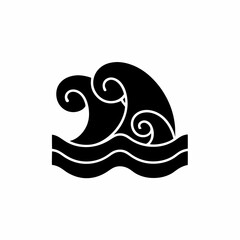 creative details Ocean Waves Icon vector illustration