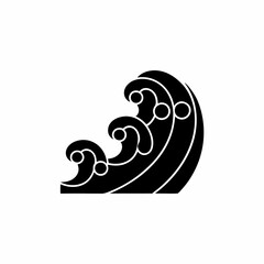 creative details Ocean Waves Icon vector illustration