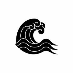 Naklejka premium creative details Ocean Waves Icon vector illustration
