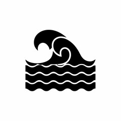 creative details Ocean Waves Icon vector illustration