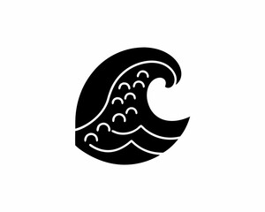 creative details Ocean Waves Icon vector illustration