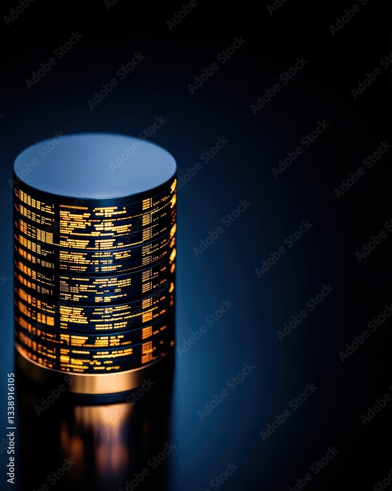 Poster illuminated computer chip with complex circuitry design highlighting advanced technology features