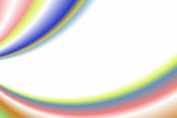 カラフルな曲線のフレーム　抽象背景