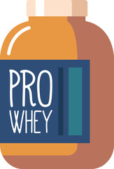 Pro whey jar pack vector illustration