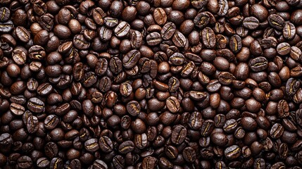 Fototapeta premium Roasted coffee beans close-up