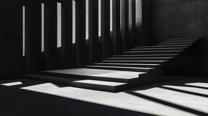 Modern Concrete Staircase Architecture Interior Design.