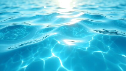 Obraz premium Azure Ocean Surface with Natural Blue Rippled Textures