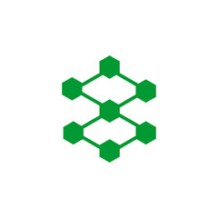Green Hexagon Pattern Design