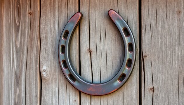 Horseshoe symbolizing luck rustic barn photography natural lighting close-up farm life