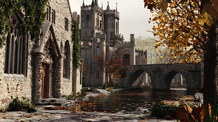 24. A futuristic urban layout designed around preserved medieval structures