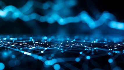Obraz premium abstract lights network background