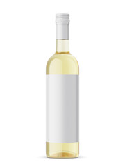White wine bottle mockup