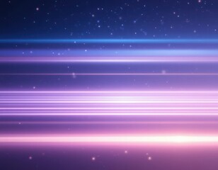 Abstract Purple and Pink Light Streaks Background with Glowing Particles and a Night Sky Effect