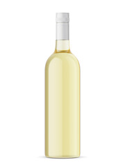 White wine bottle mockup