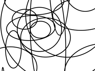 Abstract black and white vector background with yellow curve and line patterns
