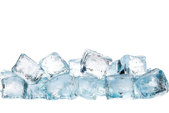 ice cubes isolated on white background