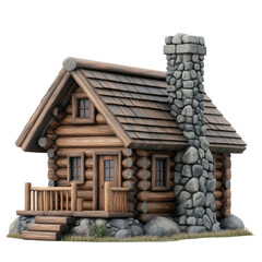 wooden house in the form of a house