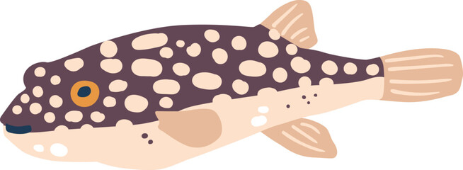 Freshwater aquarium fish vector illustration