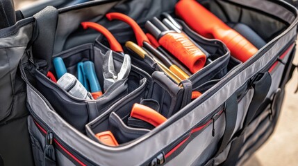 Tool bag: Tool bags provide organized storage for tools.