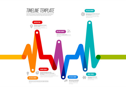 Colorful Timeline Template with Geometric Design