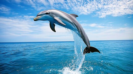 Majestic Dolphin Leaps in Ocean