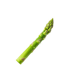 Fresh and appetizing green asparagus with dew drops on white background. Perfect for advertising healthy eating, organic food and wellness products. For balanced diet and natural lifestyle.