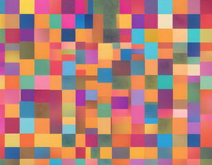 Colorful Groovy checkered vintage aesthetic backgrounds
