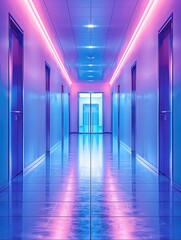 corridor in modern office building